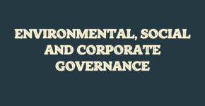 Environmental, social and corporate governance